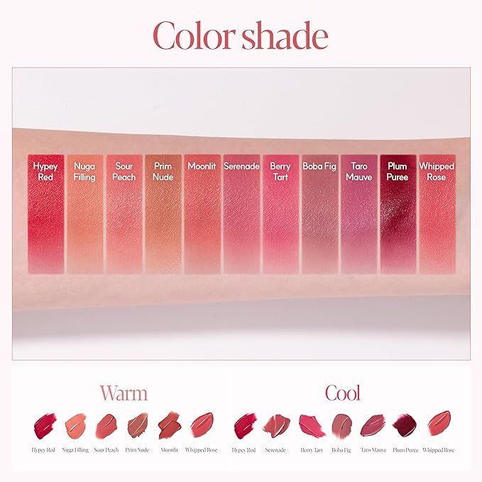 Espoir Couture Lip Tint Fitting Blur #1 Hypey Red 0.14oz | Soft and Creamy Color for Blurry Lip Look | Smudge-Proof Fixing Lip Stain | Lightweight and Comfortable Matte Finish