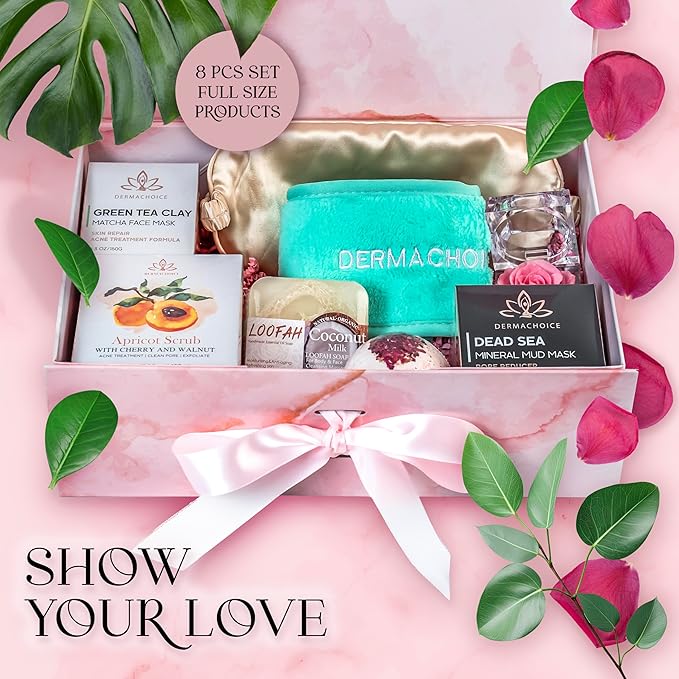 Skin Repair Spa Gift Set - 8 Piece Skin Care Products for Women, Beauty & Personal Care - Full Size Skincare Set Spa Gift Basket, Infused with Minerals & Vitamins - Gift Box Spa Kit