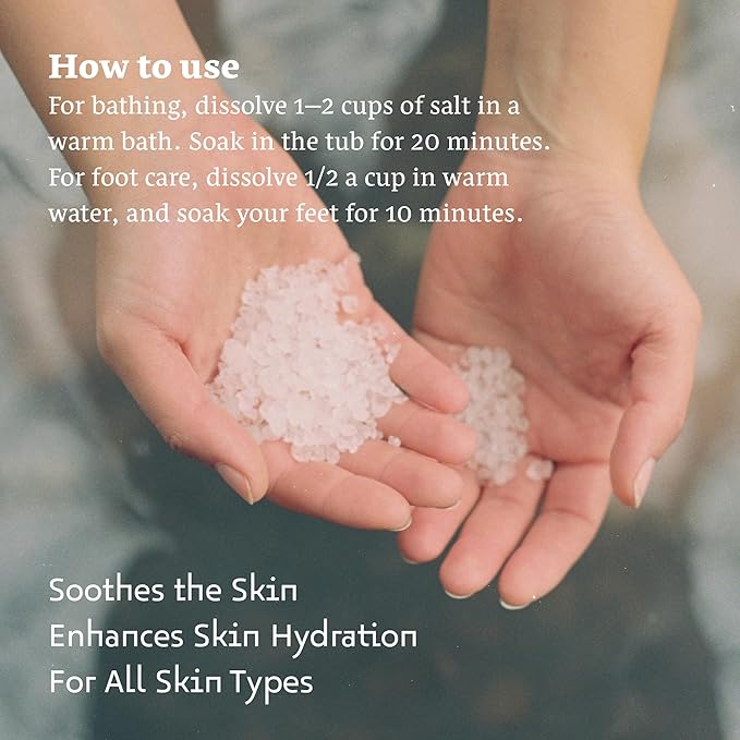 Dead Sea Salts for Soaking - Relaxing Salt Bath Soak for Body Rejuvenation - Natural Mineral Salts - Coarse Dead Sea Salt Bath Salts for Women & Men w/Lavender Infused Essential Oil (2.2lb)