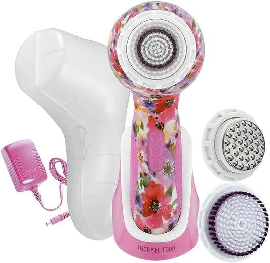 Michael Todd Beauty - Soniclear Elite - Facial Cleansing Brush System - 6-Speeds - Face Cleansing Brush & Exfoliating Body Scrubber