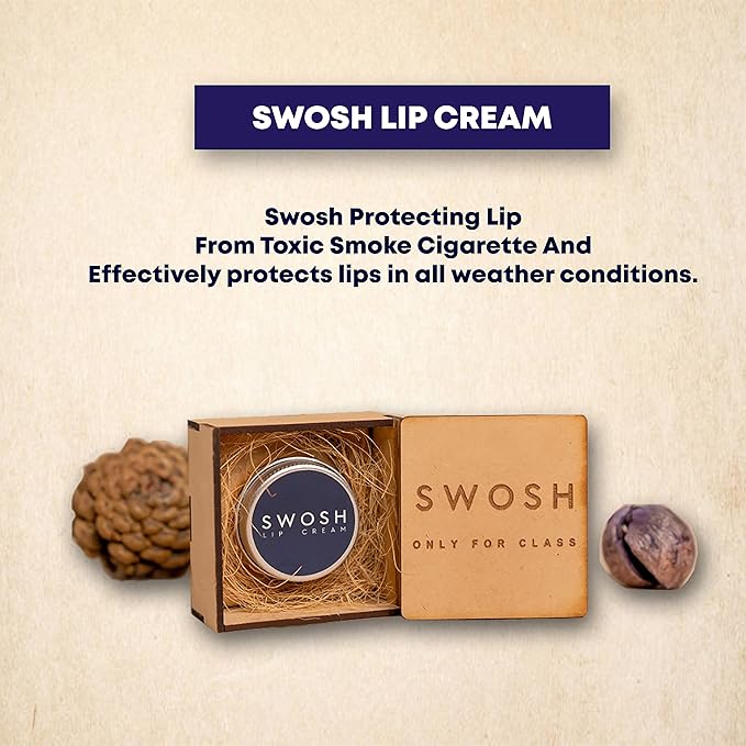 SWOSH Organic Lip Cream For Lightening & Brightening Dark Lips For Men & Women, 0.53 OUNCE with natural extract, clove oil, lavender oil, Lemon Grass oil lip Cream