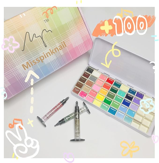 Gel palette Painting gel for nail art 40colors individual squares UV LED Gel for Nail Art DIY