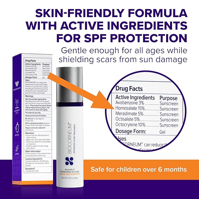 Advanced Scar Treatment with Silishield® & SPF 30 20g - Made in the USA, Fast-Drying, Water-Resistant Silicone Scar Gel - Surgeon Recommended for New & Old Scars - Suitable for Children Over 6 Months