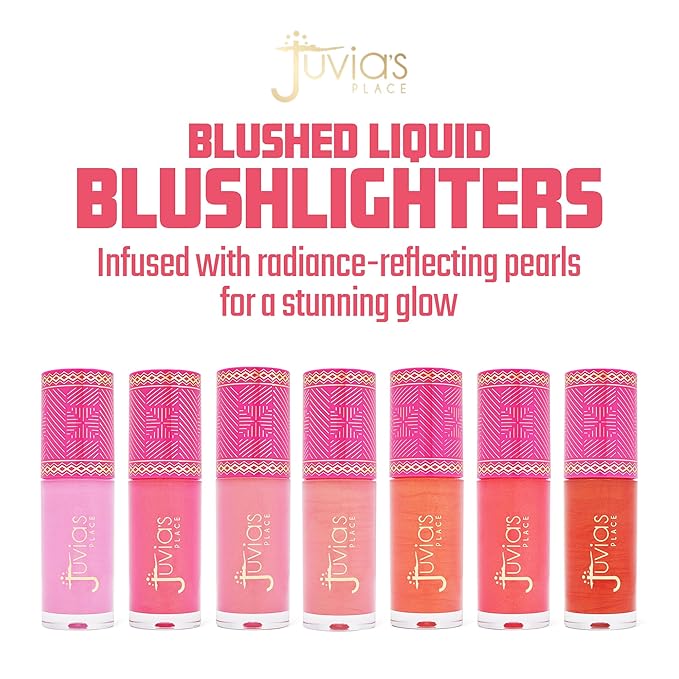 Juvia's Place Blushed Liquid BlushLighter Soft Tulip Glow - Liquid Blush for Cheeks with Luminous Glow, Long-Wearing, Buildable & Highly-Pigmented Makeup Blush, Easy to Blend Liquid Blush