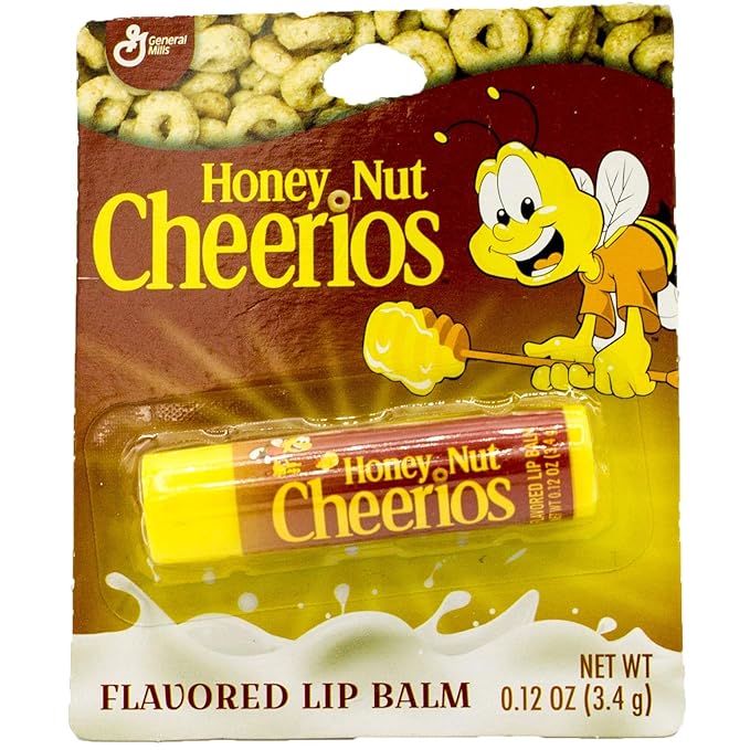 Cereal Flavored Lip Balm Set (5 Pack) Cocoa Puffs, Lucky Charms, Honey Nut Cheerios, Cinnamon Toast Crunch, and Trix