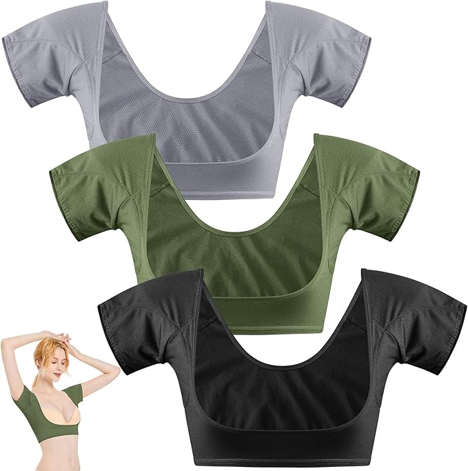 Zhanmai 3 Pcs Underarm Sweat Vest Armpit Sweat Proof Pads for Under Armpits Underarm Proof Pads for Women