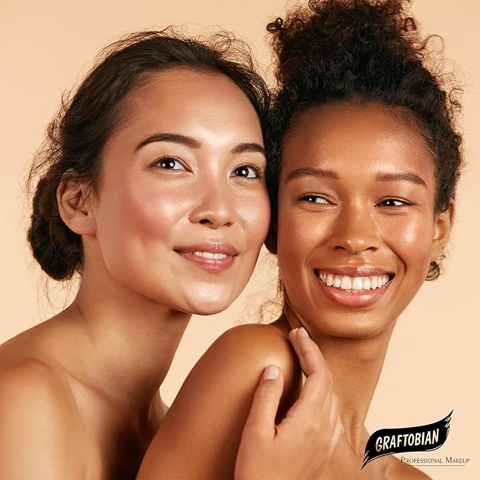 Graftobian HD Glamour Crème Foundation 1/2oz, Weightless Full Coverage Makeup, 65 Inclusive Shades, For All Skin Types, Natural or Full-Glam Looks, For Professionals and Beginners, Nymph