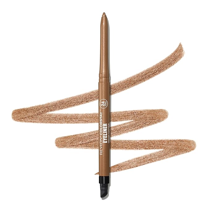REVLON ColorStay Pencil Waterproof Eyeliner, Smudge-Proof, Eye Makeup with Built-In Sharpener, 212 Bronze, 0.01 oz