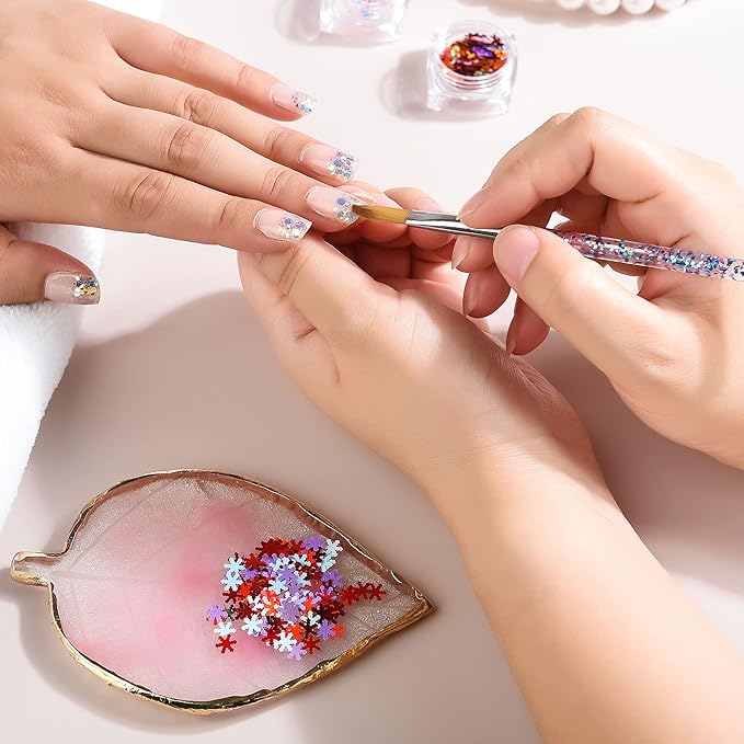 2 Pieces Nail Art Palettes Nail Polish Palette Mixing Palette Makeup Plate Nail Plates for Nail Art Nail Tip Holder Nail Art Display