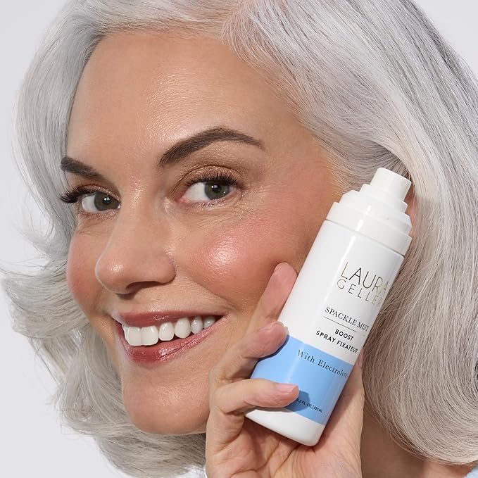 LAURA GELLER NEW YORK Spackle Mist Boost Setting Spray with Electrolytes - Long-Lasting Makeup Spray with Blue Light Protection - Dewy Skin Makeup Setting Spray