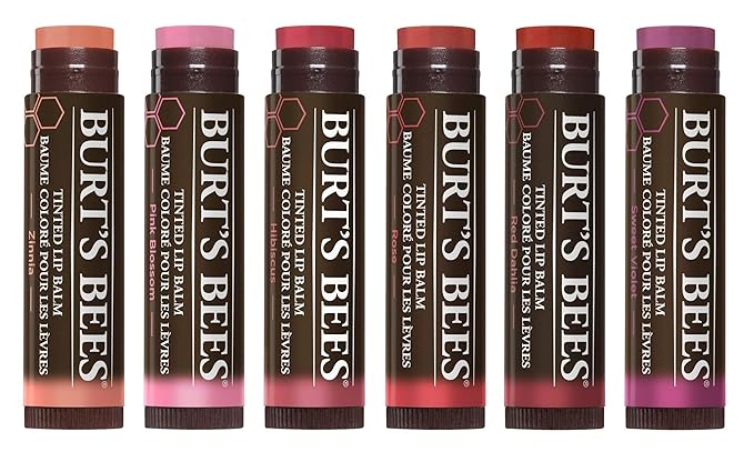 Burt's Bees 100% Natural Tinted Lip Balm, Sweet Violet with Shea Butter & Botanical Waxes - 1 Tube