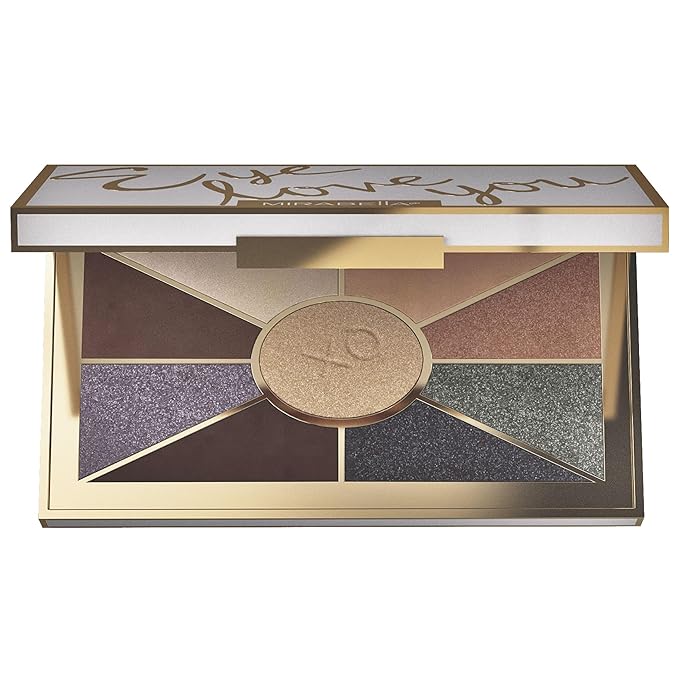 Mirabella Eye Love You Neutral Shimmer Eyeshadow Palette - Makeup Palette w/Ultra Pigmented Pressed Powders, Creamy Matte & Shimmer Brown Eyeshadow Shades - Rendezvous