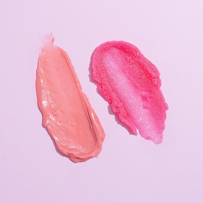 W7 Sweet Dreams Lip Scrub & Overnight Lip Mask Duo - 2Pcs Set - Strawberry Flavour - Exfoliate, Condition, Soothe & Hydrate