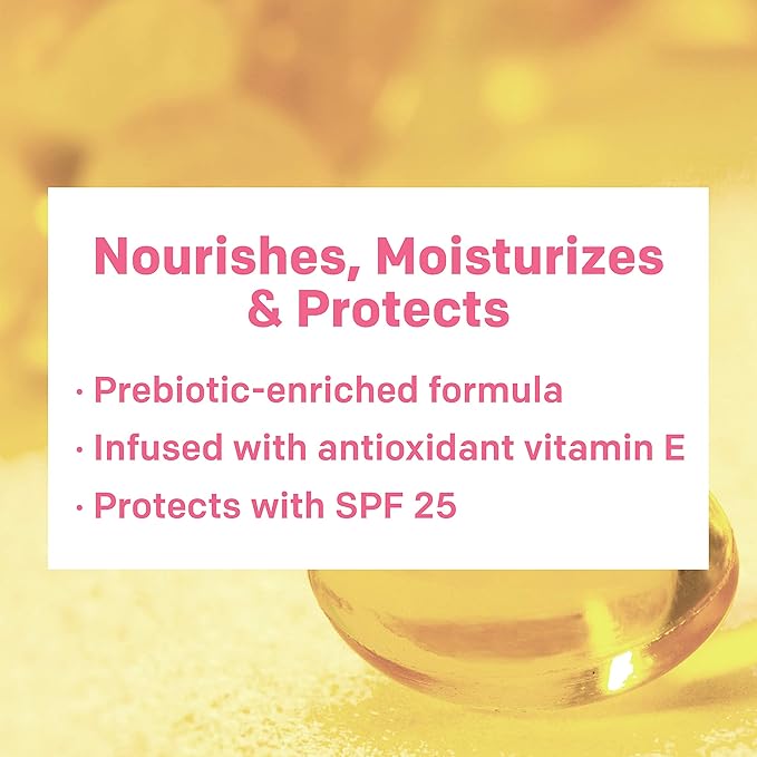 Almay Skin Perfecting Healthy Biome Foundation Makeup with Prebiotic Complex SPF 25, Hypoallergenic, -Fragrance Free, 140 Golden, 1 fl. oz.