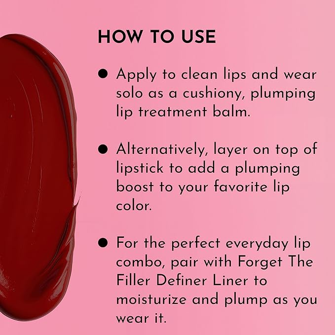 LAWLESS Forget the Filler Lip Plumping Line Smoothing Tinted Balm, Sugarplum, Pink, 0.09 Ounce