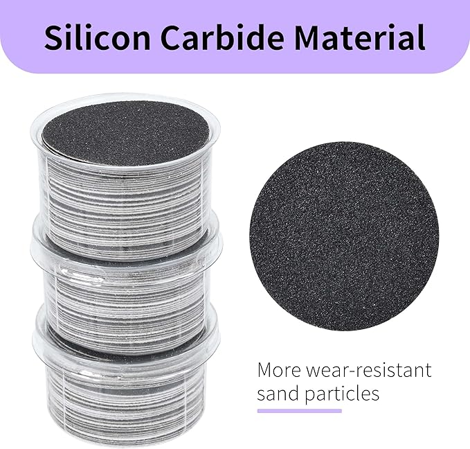 120PCS Medium 120 Grit Replaceable Sandpaper Discs for Electric Foot Callus Removers - 42mm/1.65in Smoothing Foot File Refills - Daily Foot Maintenance & Softening