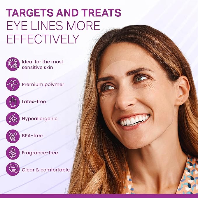 Furlesse Crows Wrinkle Patches, Overnight Eye Patches for Wrinkles and Crow’s Feet Lines, Non-invasive Anti-Wrinkle Patches, Anti-aging Skincare, 60 Patches, 30-Day Use