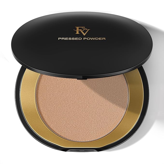 FV Setting Powder, Oil-Control, Long-Lasting, Medium Coverage Pressed Face Powder Makeup, Matte Finish for Oily, Dry & Normal Skin, Natural Beige, 0.28 Oz