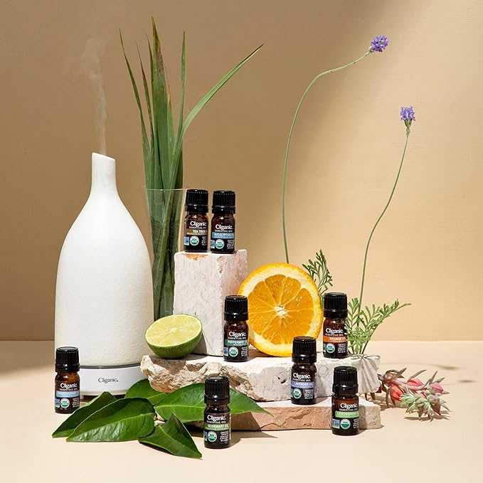Cliganic Organic Lavender Essential Oil, 1oz - 100% Pure Natural Undiluted, for Aromatherapy Diffuser | Non-GMO Verified (Packaging May Vary)