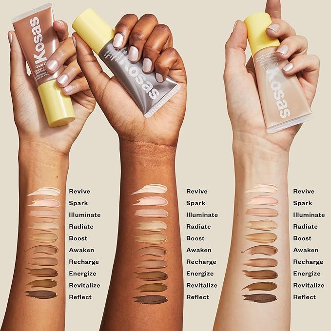 Kosas Glow I.V. Vitamin-Infused Skin Enhancer Face Makeup - Tinted Beauty Highlighter for a Healthy Glow - Recharge