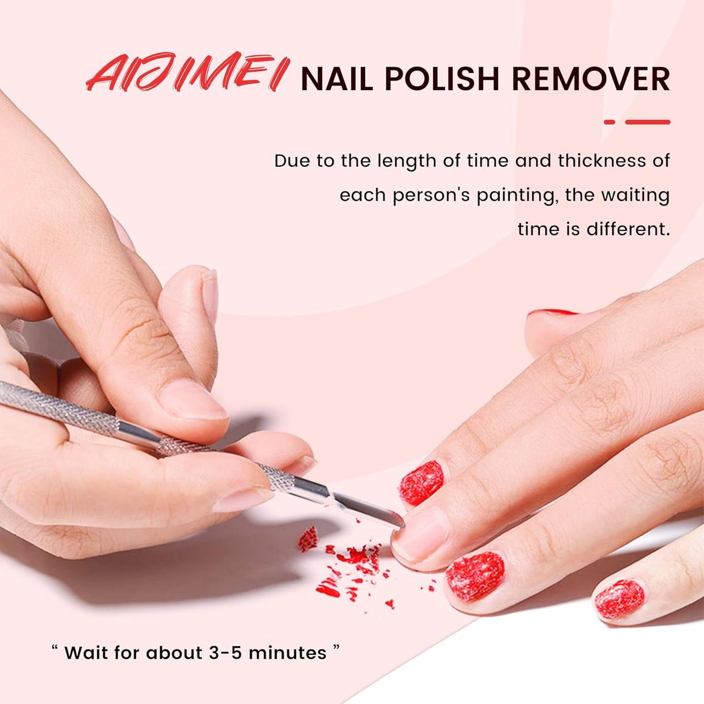 AIJIMEI Nail Polish Remover Kit 4FL.OZ 2PCS, Fast Efficient Gel Polish Remover for Nail Polish Gel, Nails Remove Soak Off Nail Gel Polish Dipping Powder Remover Acrylic nails