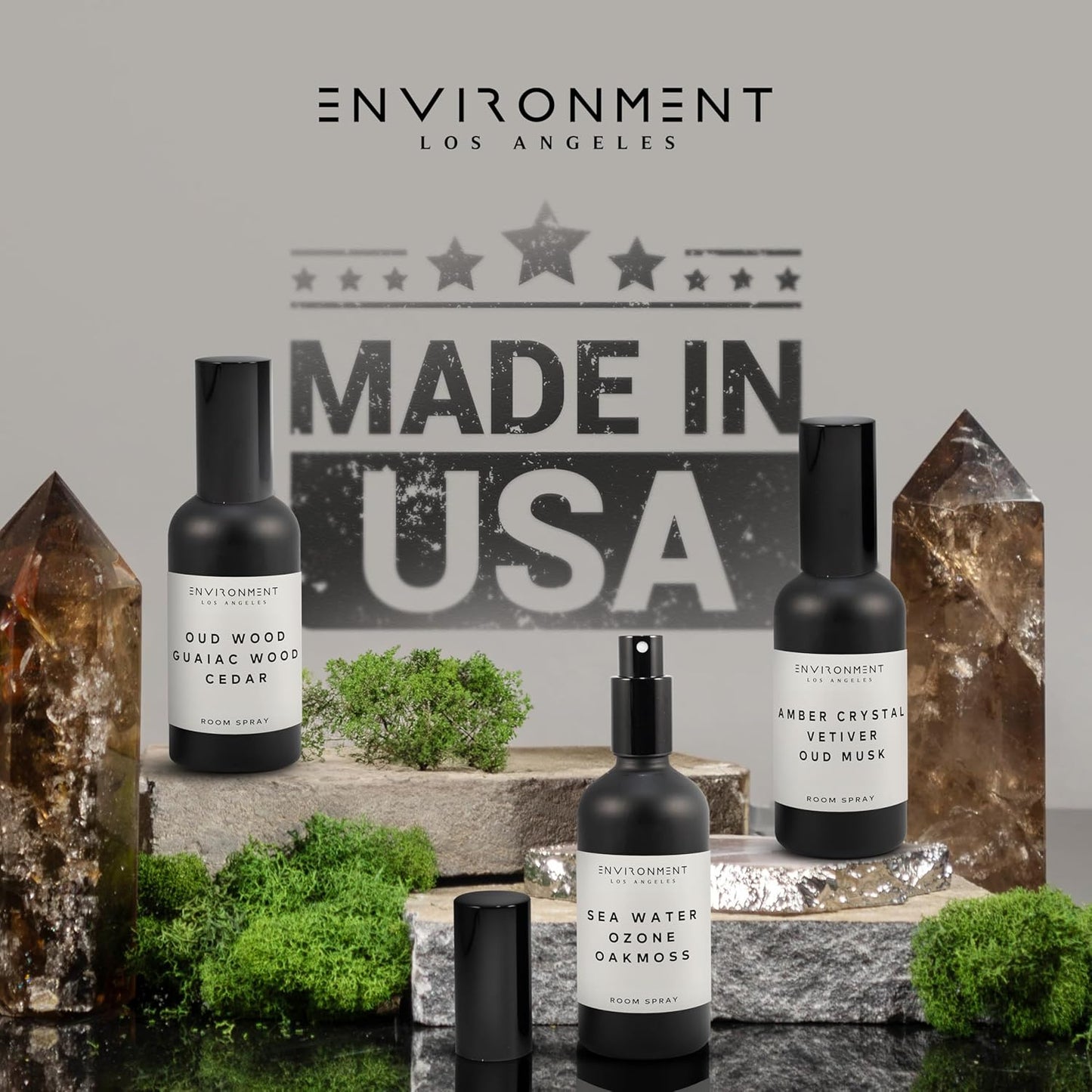 ENVIRONMENT Inspired by 5-Star Hotels MRT Room Spray, 100ml Air Freshener (Grapefruit | Red Currant | Jasmine) Home Fragrance Accessories, Room Perfume, Room Deodorizer, Vegan & Cruelty-Free