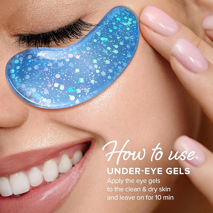 MAREE Eye Gels 2 PACK - Under Eye Patches for Puffy Eyes and Dark Circles with Natural Marine Collagen & Hyaluronic Acid - Anti-Aging Masks for Face to Soothe Puffiness