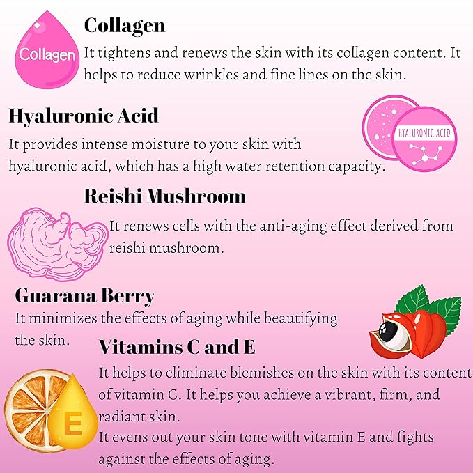 Face Primer Cream with Vitamin C and D, Collogen, Hyalurocic Acid, and Natural Extracts for Anti-Aging Moisturization