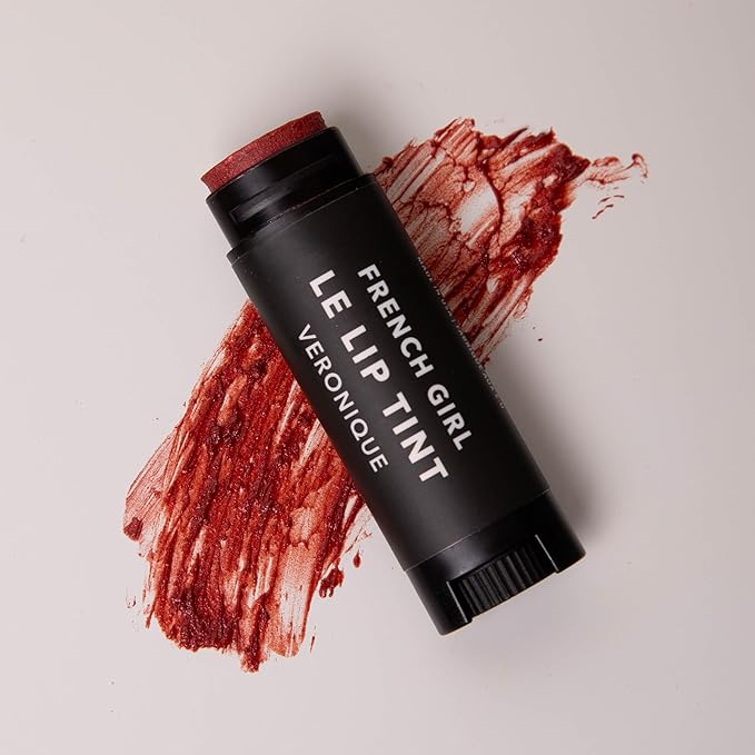 French Girl Le Lip Tint - Moisturizing & Hydrating Lip Balm for Sheer, Buildable Coverage & Shine, Clean Formula, Organic Ingredients, Vegan & Cruelty-Free