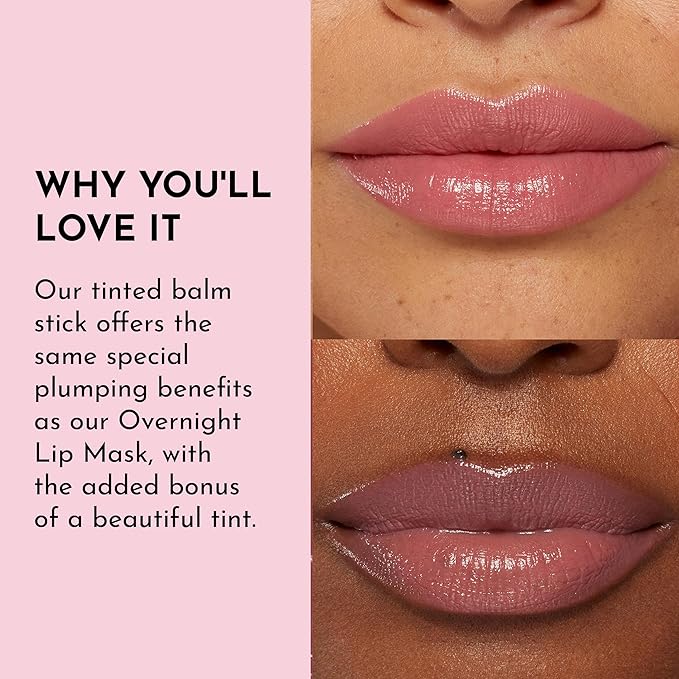 Lawless Forget the Filler Lip Plumping Line Smoothing Tinted Balm - Posey - Premium Tinted Lip Balm with Natural Ingredients to Plump and Smooth Lips for a Firmer, Fuller Look - 0.09 oz