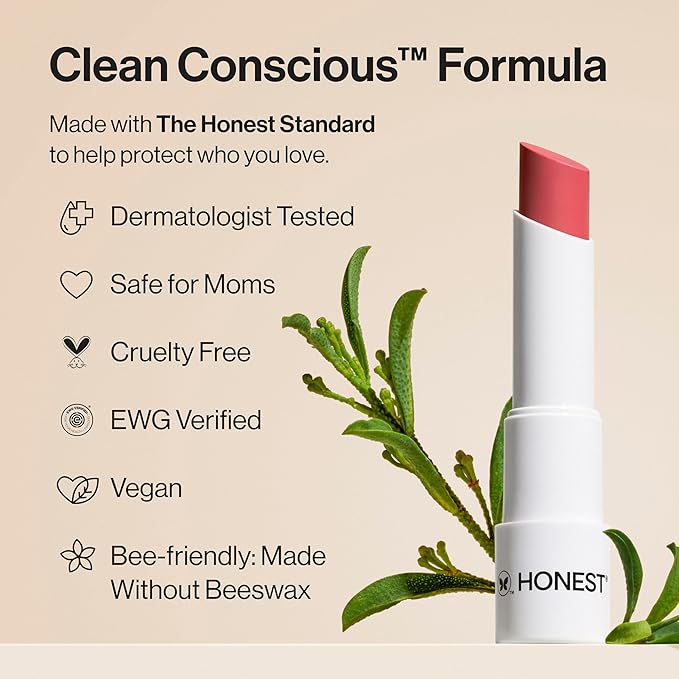 Honest Beauty Tinted Lip Balm | Antioxidant-rich Acai Extracts + Avocado Oil | EWG Certified, Vegan, Cruelty Free | Summer Melon