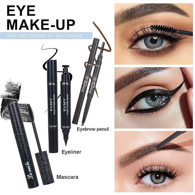 Makeup Kit Full Kit for Women Makeup Kit Full Kit for Teenagers Eyeshadow Palette Lip Gloss Foundation Mascara Eyeliner Cosmetic Brushes Cosmetic Bag etc. (20Middle)
