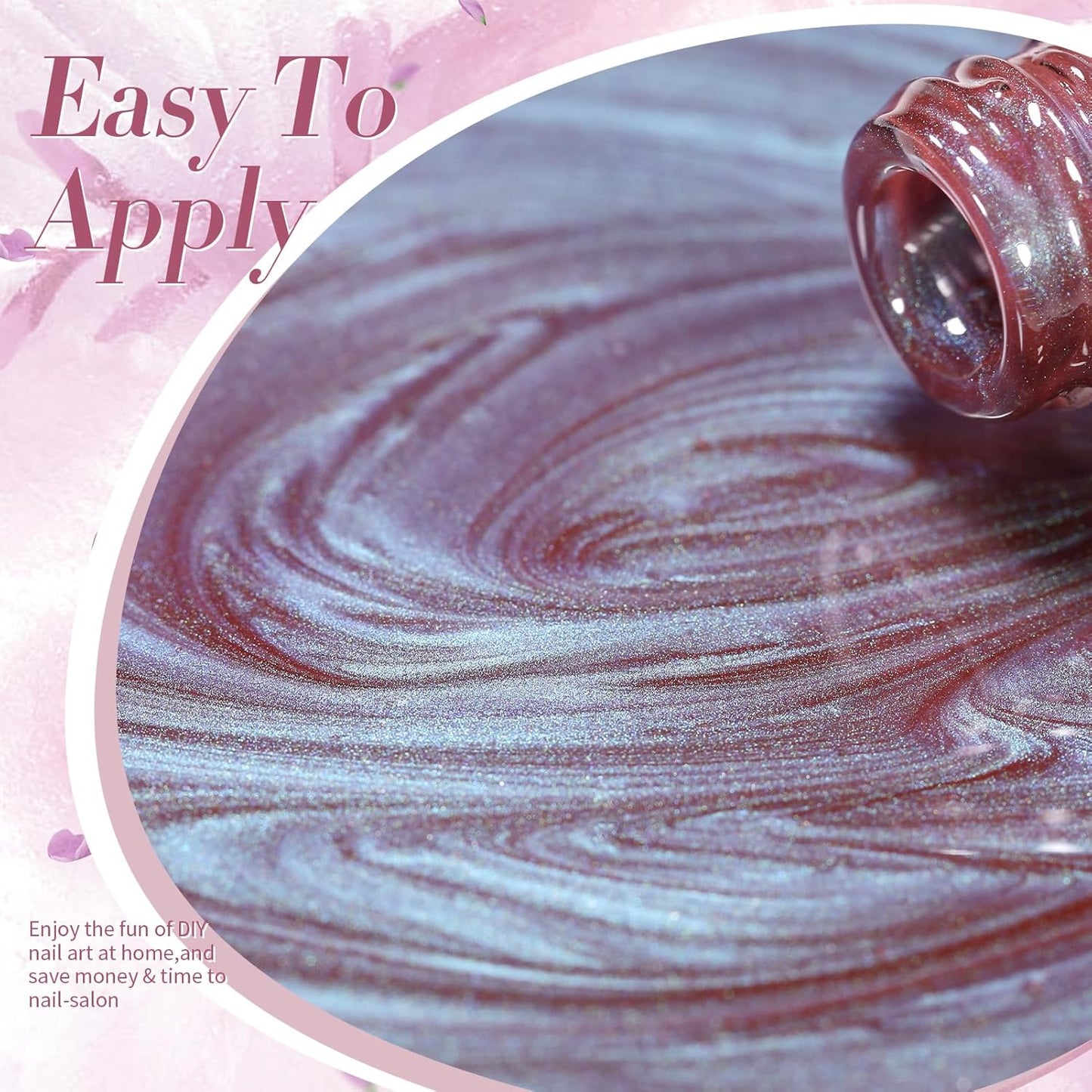 BORN PRETTY Cat Magnetic Eye Gel Nail Polish,Hyacinth Purple Jelly Glass Magnetic Gel Polish,Glitter Soak Off Nail Art Salon Manicure Home Gift 15ml