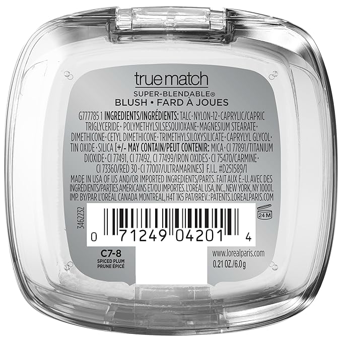 L'Oreal Paris True Match Super-Blendable Blush, Spiced Plum, 0.21 oz.