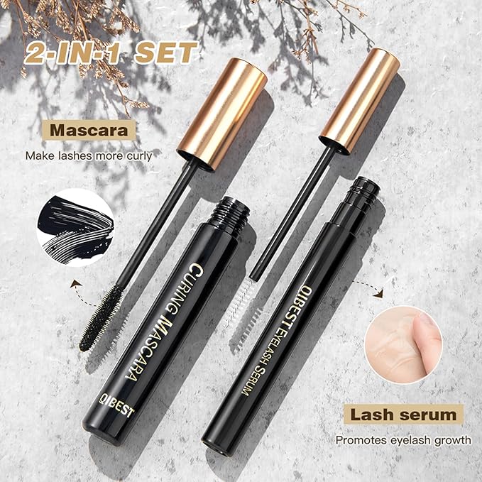Makeup Sets.Lash serum.Mascara.Waterproof Smudgeproof Long Lasting.Gift Kit for Women Girls(2 Pcs Set)