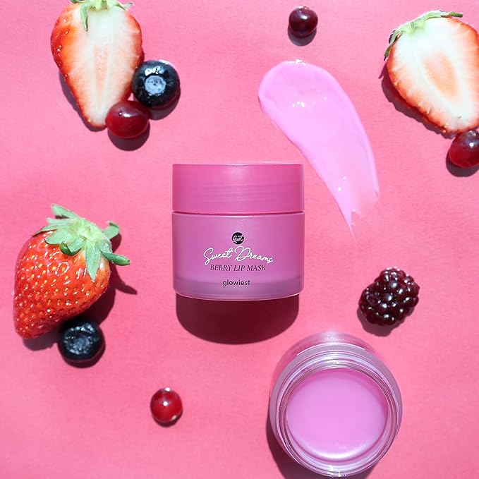 Sweet Dreams Lip Mask: Nourishing, Plumping and Hydrating Lip Balm | Ecofriendly Lip Sleeping Mask | Hyaluronic Acids + Vitamin C + Shea Butter + Antioxidants | Berry - 0.7 oz.