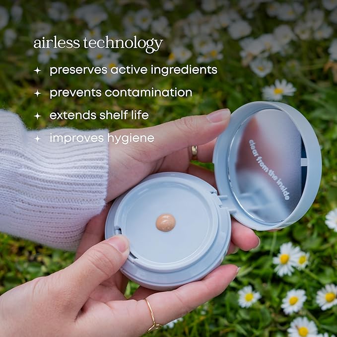 Natural Glow Foundation - Light to Medium Coverage Cushion Foundation Makeup with Hyaluronic Acid & Tea Tree Extract - Vegan & Cruelty-Free Cream Foundation - K Beauty - 15g/0.52oz - Mahogany