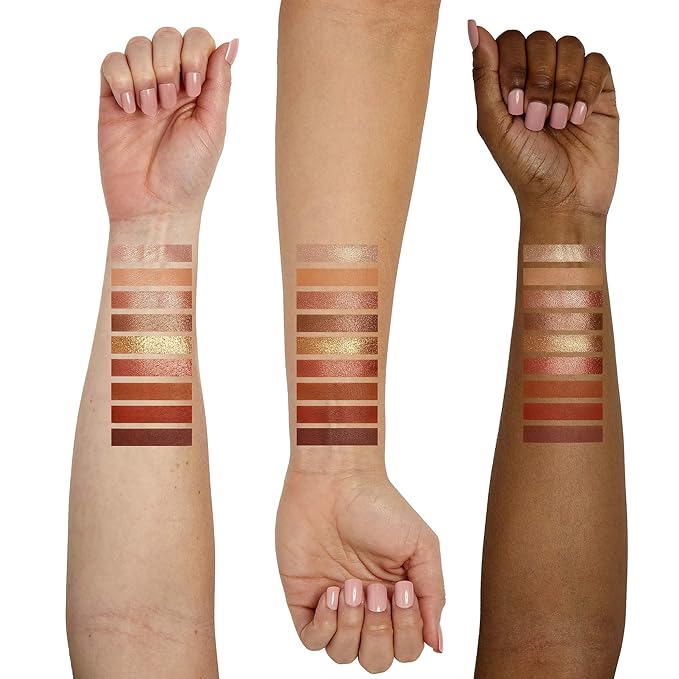 Sigma Beauty On-the-Go Eyeshadow Palette - Fiery - 9 Bold Eyeshadow Shades in Matte, Shimmer and Metalic Finishes - Highly Pigmented Vegan Eye Makeup Palette - Clean Beauty Products