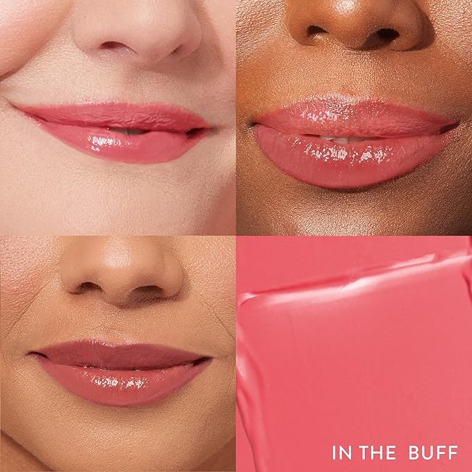LAURA GELLER NEW YORK Jelly Balm Moisturizing Tinted Lip Balm Duo - In the Buff & Sheerly Amazing - Hydrating Vitamin E - Semi-Shine Finish