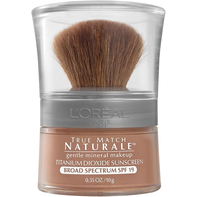 L’Oréal Paris True Match Loose Powder Mineral Foundation Makeup, Soft Sable, 0.35 oz.