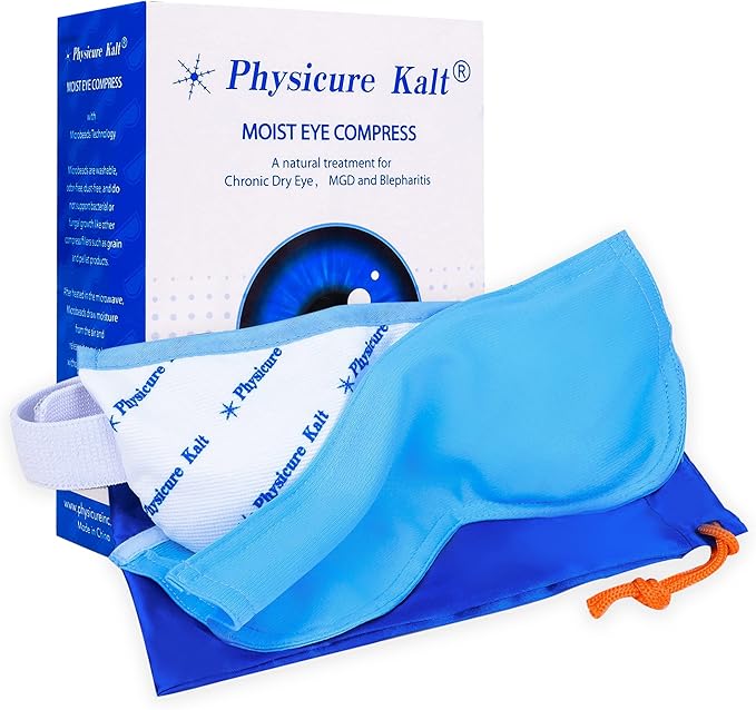 Heated Eye Mask | Moist Heat Eye Compress Relief for Dry Eyes, Imitated Eyes, Pink Eyes | Microwave Activated Dry Eye Therapy Mask