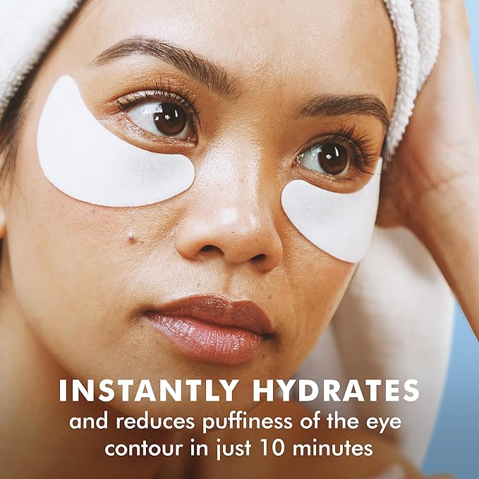skyn ICELAND Hydro Cool Firming Under Eye Patches, Instant Cooling for Puffy, Tired Eyes with Peptides and Coenzyme Q10, 10 Minute Treatment, Vegan, All Skin Types, 4 Pairs