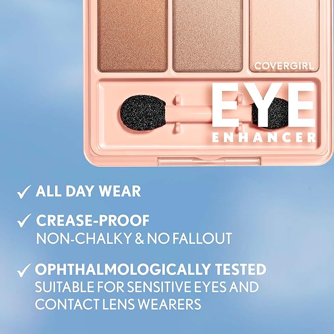 COVERGIRL - Eye Enhancers 4-Kit Eyeshadow, silky, sheer formula, double ended applicator, 100% Cruelty-free