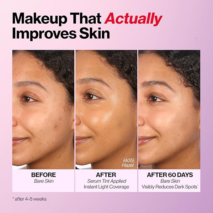 Revlon Illuminance Tinted Serum, Triple Hyaluronic Acid, Evens Out Skin Tone Over Time and Hydrates All Day, SPF 15, 601 Soft Nutmeg, 0.94 fl oz.