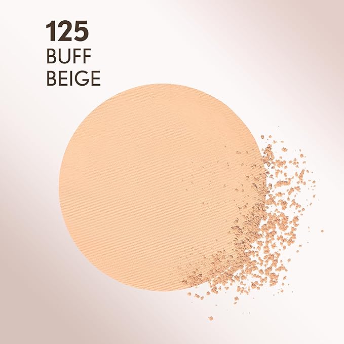 Covergirl Clean Invisible Pressed Powder, Lightweight, Breathable, Vegan Formula, Buff Beige 125, 0.38oz (Pack of 2)