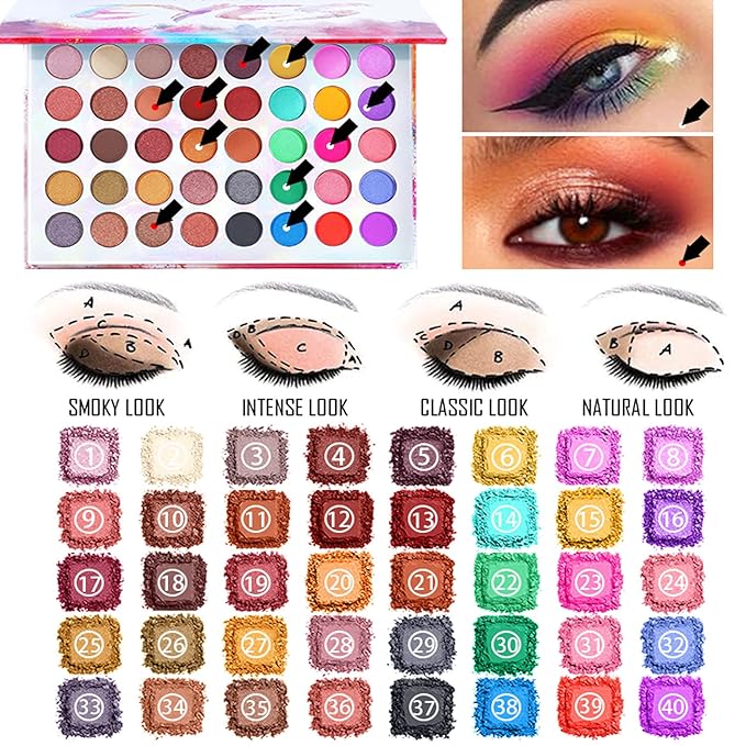 All in One Makeup Bundle with Makeup and Reusable Waterproof Case, Ultimate Color Combination Eye Shadow Palette, Photo Finish Foundation, Lipstick Set, Multi-Use Concealer etc, Makeup Gift Set