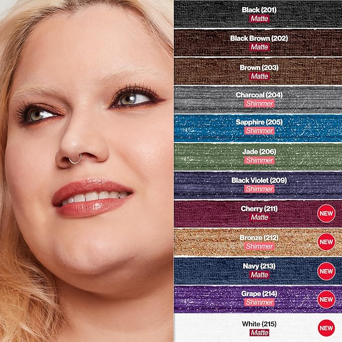 Revlon ColorStay Pencil Waterproof Eyeliner, Smudge-Proof, Eye Makeup with Built-In Sharpener, 201 Black, 2 pack