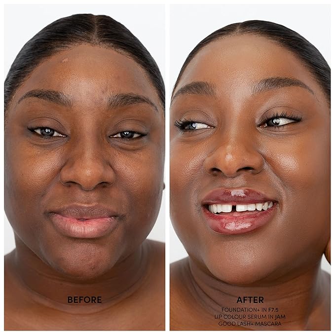 Fitglow Beauty - Natural Foundation+ Photo-Filtering Foundation | Vegan, Woman-Owned Clean Beauty (F8 - Rich Deep, Neutral Undertones)