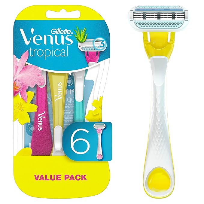 Gillette Venus Tropical Value Pack 6 Disposable Razors 3 Blades