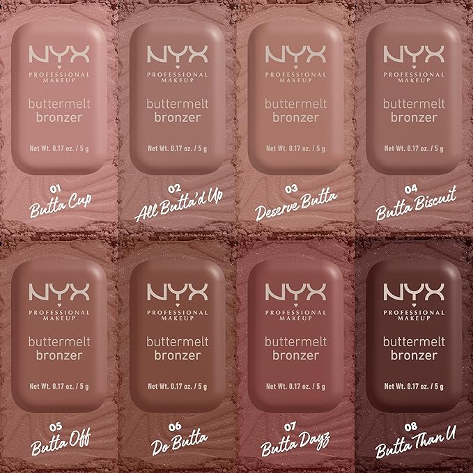 NYX PROFESSIONAL MAKEUP Matte Buttermelt Bronzer, Longwear Face Makeup with Up to 12 Hours of Wear, Vegan Formula - Butta Dayz